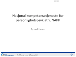 NAPP - DagbehandlingsNettverk