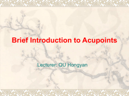 general introduction to acupoints