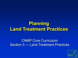 Planning Land Treatment Practices - ABE