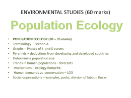 Population Studies - Teaching Biology Project