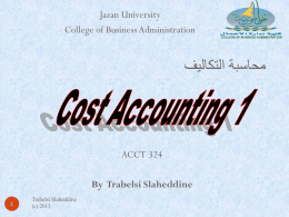 COST ACCOUNTING- AN INTRODUCTION