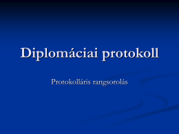 Diplomáciai protokoll