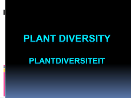 Plantdiversiteit Algemene eienskappe &ndash;aanwesig / afwesig