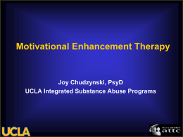 MET Workshop - UCLA Integrated Substance Abuse Programs