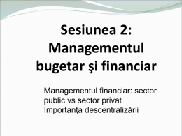Management financiar public vs. privat