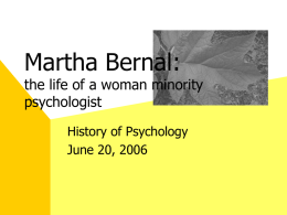 Martha Bernal - University of Tulsa