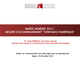 Maroc numeric 2013 : "Mesure d`accompagnement "