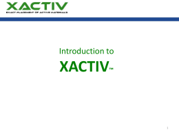 Introduction to XACTIV PowerPoint