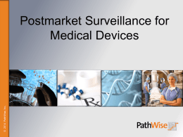 Peter Knauer - Postmarket Surveillance for Medical Devices