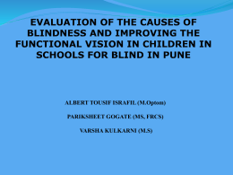 Albert Israfil_Causes of blindness and functional vision in children