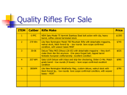 Quality Rifles For Sale