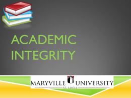 Academic Integrity - Maryville University