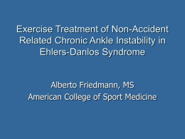The effects of exercise on non-accident related chronic ankle