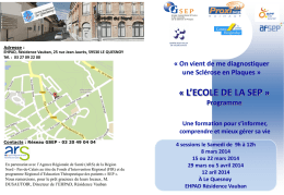 Invitation Ecole de la SEP 2014
