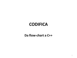 Codifica da flow chart a C++