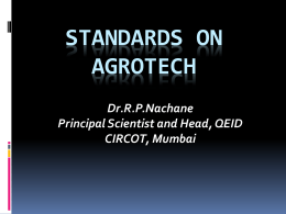 Standards on Agrotech
