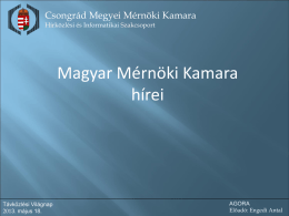 Magyar Mérnök Kamarai hírek (mentor program)