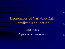 Economic Considerations of Precision Agriculture