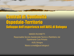 la continuita` ospedale-territorio, l`esperienza dell`ausl di bologna