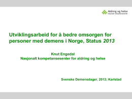 Slide 1 - Svenska Demensdagarna
