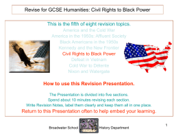 Civil Rights to Black Power