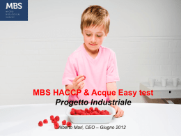 MBS HACCP&Acque Easy Test SPECIAL CUSTOMERS
