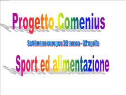 SPORTS E ALIMENTAZIONE INGLESE