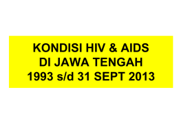 Data HIV dan AIDS Prov. Jateng per September 2013