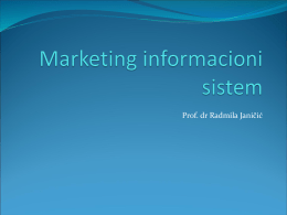 marketing informacioni sistem (mis)