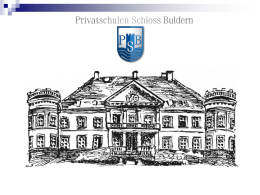 Übersichtspräsentation - Internat Schloss Buldern