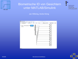 KNN 802 Anwendung KNN Biometrische Identifikation mit MATLAB