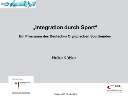 Programm „Integration durch Sport“
