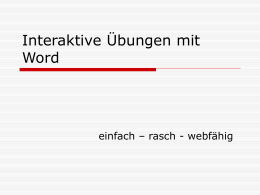 Interaktive Übungen mit Word (Neue PowerPoint