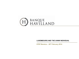 Luxembourg and the UHNW Individual