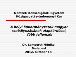 prezentáció (dr. Lamperth Mónika) - Közigazgatás