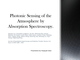 Photonic Sensing of the Atmosphere by Absorption