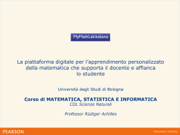 MyMathLabItaliano - Dipartimento di Matematica