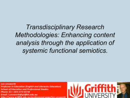 Transdisciplinary Research Methodologies
