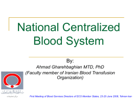 National Centralized Blood System