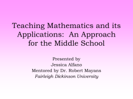 Teaching Mathematcs and Its Applications