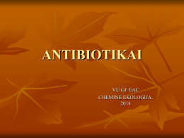 3. Antibiotikai gamtoje