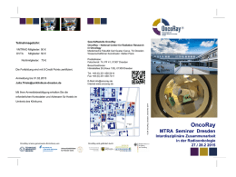 Flyer OncoRay MTRA Workshop