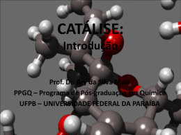 catálise - introdução - Universidade Federal da Paraíba