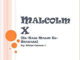 MALCOLM X - Edublogs