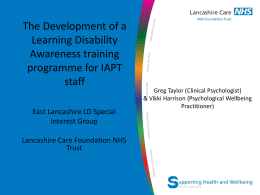 The Development of a Learning Disability Awareness