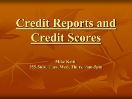 Credit reports and credit - Marine Federal Credit Union