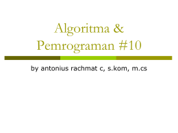 Algoritma & Pemrograman 2