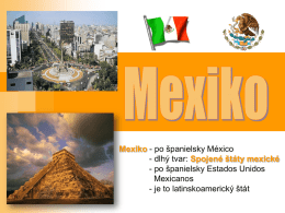 Mexiko - Spoznajme regióny sveta
