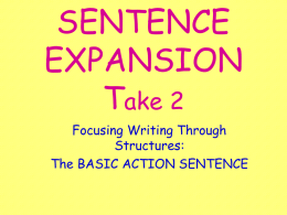 sentence trunk - Fair Lawn Public Schools