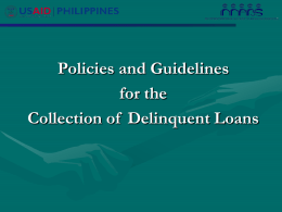 Policies & Guidelines for the Collection of - Name